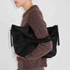 Shopper Amalfi en efecto gamuza Negro