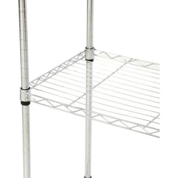 Estantería cromada desarmable 4 estantes | Lundar CR-053 Estantería cromada desarmable 4 estantes | Lundar CR-053