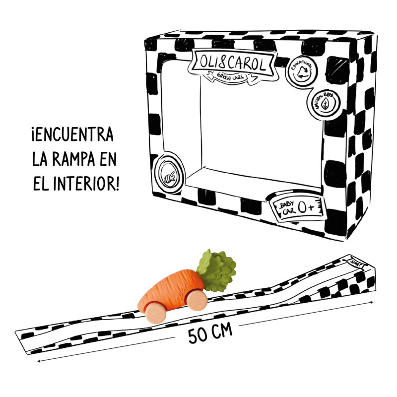 Auto de goma Bebé Cathy The Carrot Oli & Carol Auto de goma Bebé Cathy The Carrot Oli & Carol