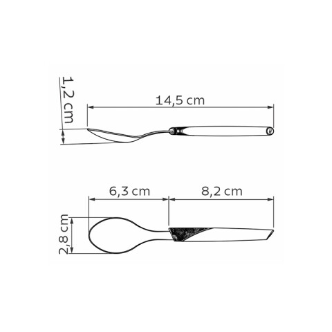 Cuchara de té mango ppl verde "LYF" -TRAMONTINA TN7608