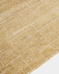 Alfombra Eloda de lana y viscosa mostaza 160 x 230 cm