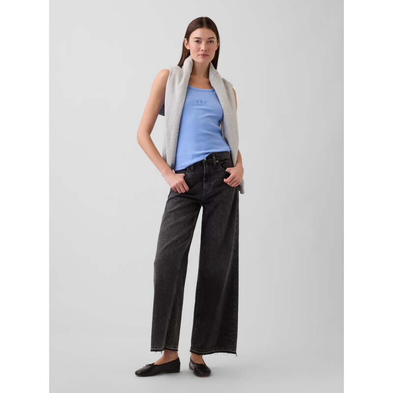 FRCH SL COTTON 2X2 LOGO TANK SHIRTING BLUE