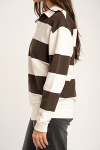 Sweater Polo Algodon Marron
