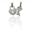 Dije Corazón y Llave-Plata 925-Sin Piedra-CP3280 sinpiedra