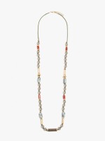 Collar Largo Con Cuentas multicolor