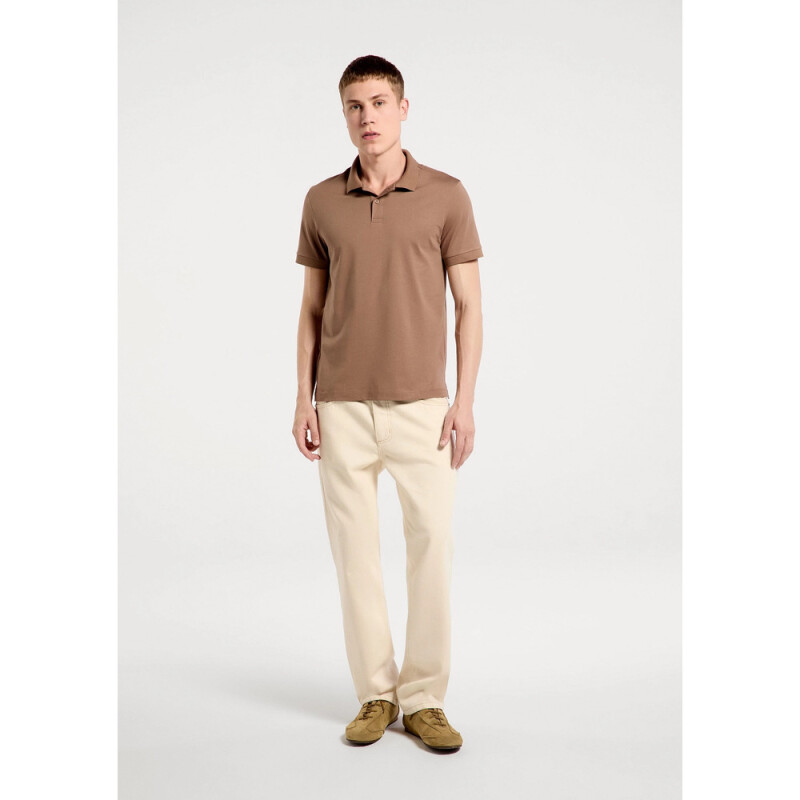 CAMISA POLO MM MASC MARROM MEDIO