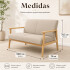 Sillón Sofá 2 Cuerpos Fc3057 MARRON