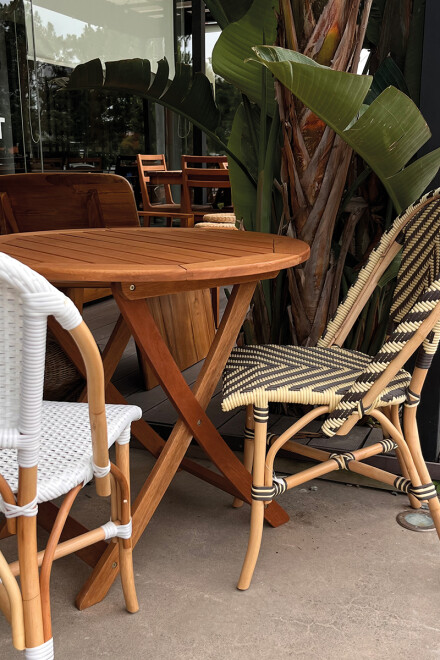 PLEGABLE MESA DE COMEDOR PLEGABLE DIAMETRO 100X83H JATOBA