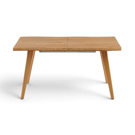 JUEGO DE COMEDOR MESA RECTANGULAR EXTENSIBLE MADERA + 4 SILLAS TAPIZADAS BEIGE