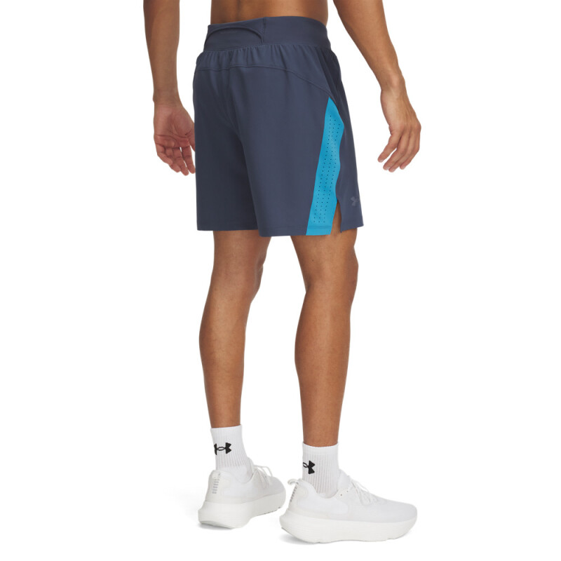 UA LAUNCH PRO 7'' SHORTS-BLU GRY-045
