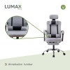 Silla Ejecutiva Lumax Wynn Ergonómica Con Apoyapiés Retráctil Para Oficina Gris