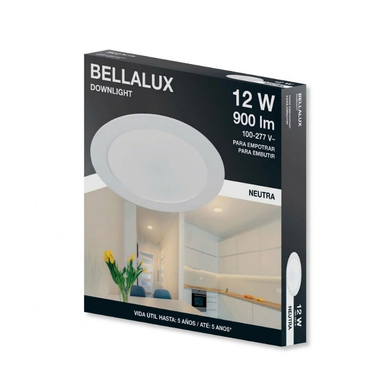 PLAFON REDONDO ADOSAR BELLALUX SLIM 12W Plafón LED Redondo de Adosar Bellalux Slim 12W Luz Neutra 4000K