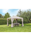 Gazebo NORDMARKA 3x3x2,78 m beige Gazebo NORDMARKA 3x3x2,78 m beige