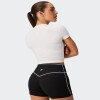 Remera Fabletics Cotton Crropped Blanco