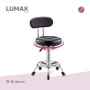 Taburete Banco Elam Eco cuero Premium Negro