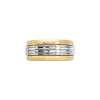 Anillo Labrado - Plata y Oro- Sin Piedra-AN5982 sinpiedra