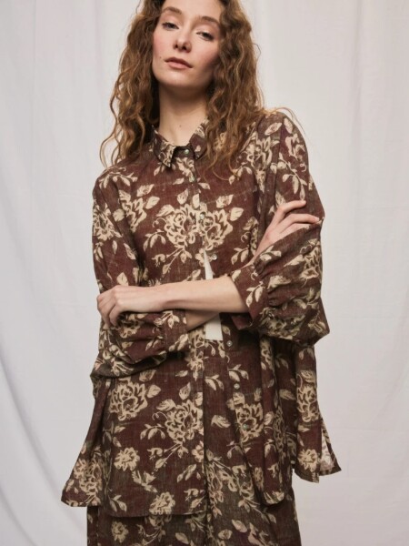 CAMISA D.CASSIN ROSSI MARRON