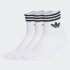 Medias Adidas Tobilleras 3 Rayas 3 Pares Blanco