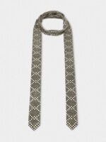 Collar Metálico Corbata plateado