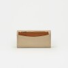 Billetera The Circle en cuero graneado Taupe