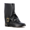 Vizzano Bota Femenina Tapada C/ebilla Y Taco Medio Negro