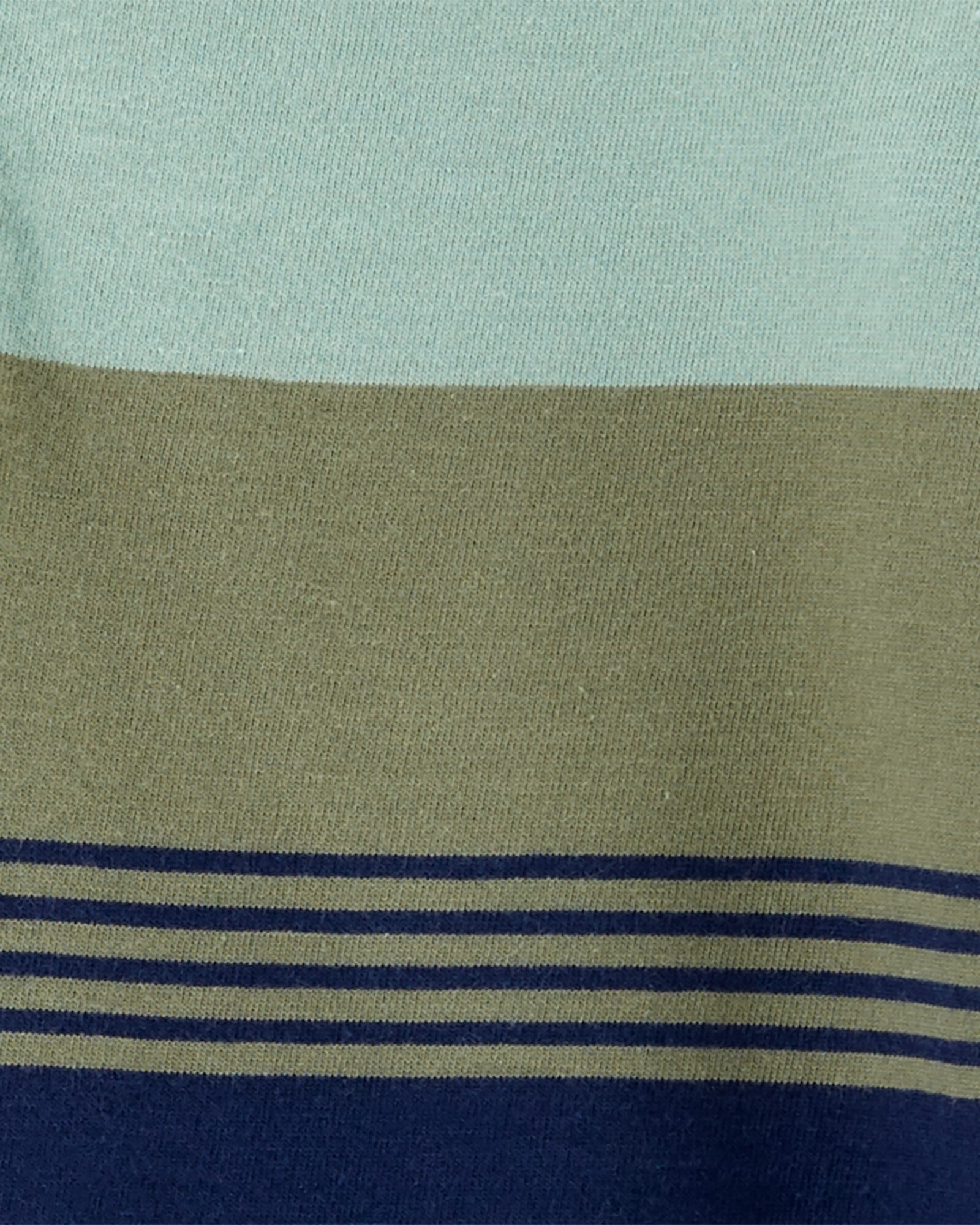Remera henley de algodón diseño colorblock Sin color