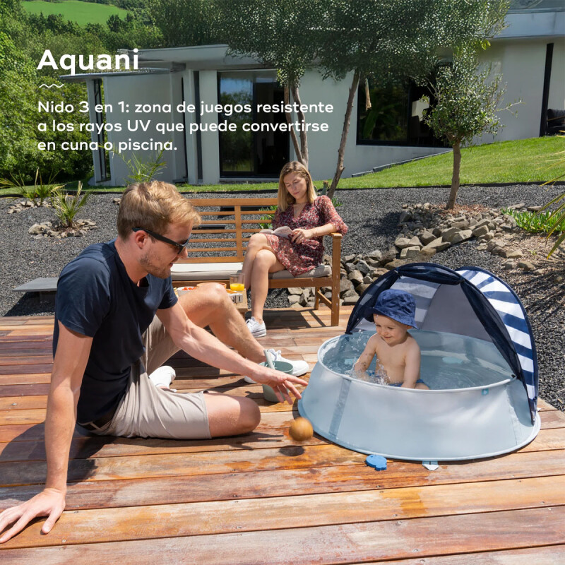 Carpa Zona de juego Anti-UV UPF 50+ Piscina Aquani Marinero Baby Moov Carpa Zona de juego Anti-UV UPF 50+ Piscina Aquani Marinero Baby Moov