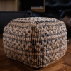 Puff almohadón de piso tejido de yute 40cm Puff almohadón de piso tejido de yute 40cm