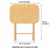 Mesa Oval de Bamboo Plegable 61x42x66cm Mesa Oval de Bamboo Plegable 61x42x66cm