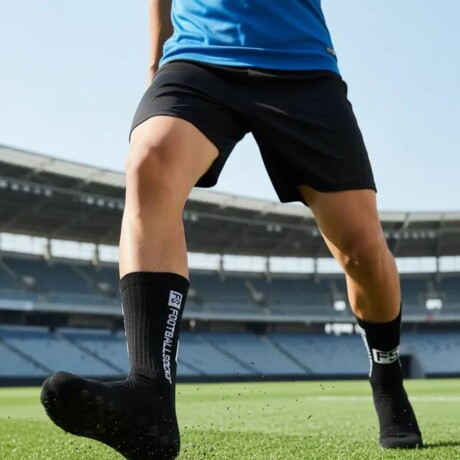 Par de Medias Deportivas Antideslizantes para Fútbol FS Negras