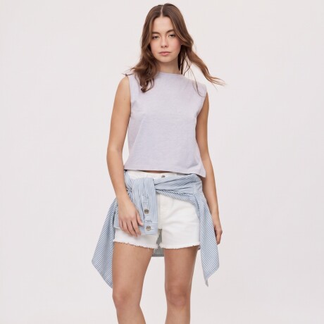 SHORT SOIE Blanco
