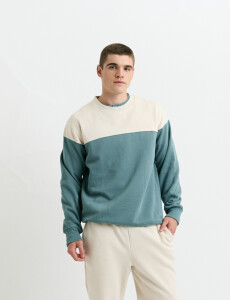470916 SWEATER HARRY Natural/petroleo