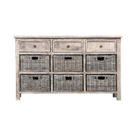 APARADOR/CRISTALERO MADERA NATURAL-BEIGE GILI