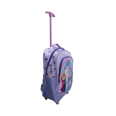 Mochila Infantil Frozen con Carro Jacquard Grande 40 x 30 cm LILA