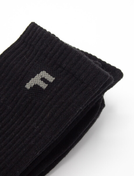Media Deportiva Larga Pack x 2 Pares Negro