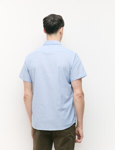 012725 CAMISA COTTON WILL Celeste