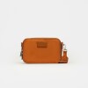 Bandolera New Penny en efecto gamuza Tabaco