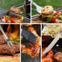 Set De Utensilios Para Parrilla De Acero Inoxidable X 5 Piez PLATEADO