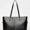 Bolso Sophie en cuero liso Negro