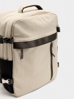 Mochila De Cabina Nylon Extensible Repelente Al Agua blanco