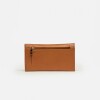Billetera Cloe en cuero graneado Marron