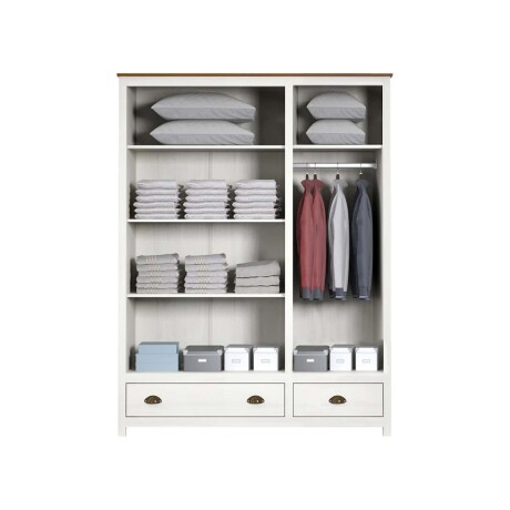 PLACARD ROPERO 3 PUERTAS MADERA NATURAL-BEIGE TOPAZIO