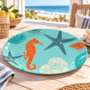 Fuente Ovalada de Melamina 50 x 35 cm Diseño Marino Celeste