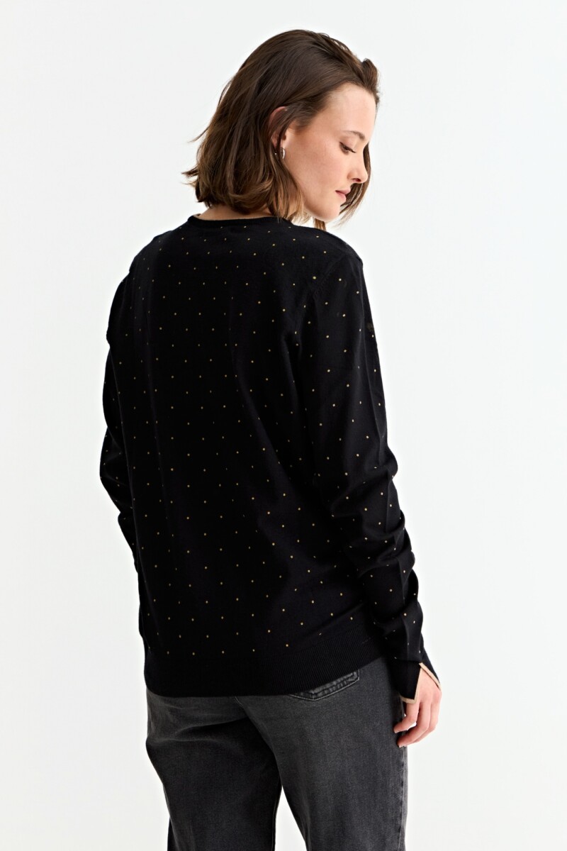 Sweater corazones NEGRO
