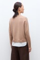 Sweater con camisa tostado melange