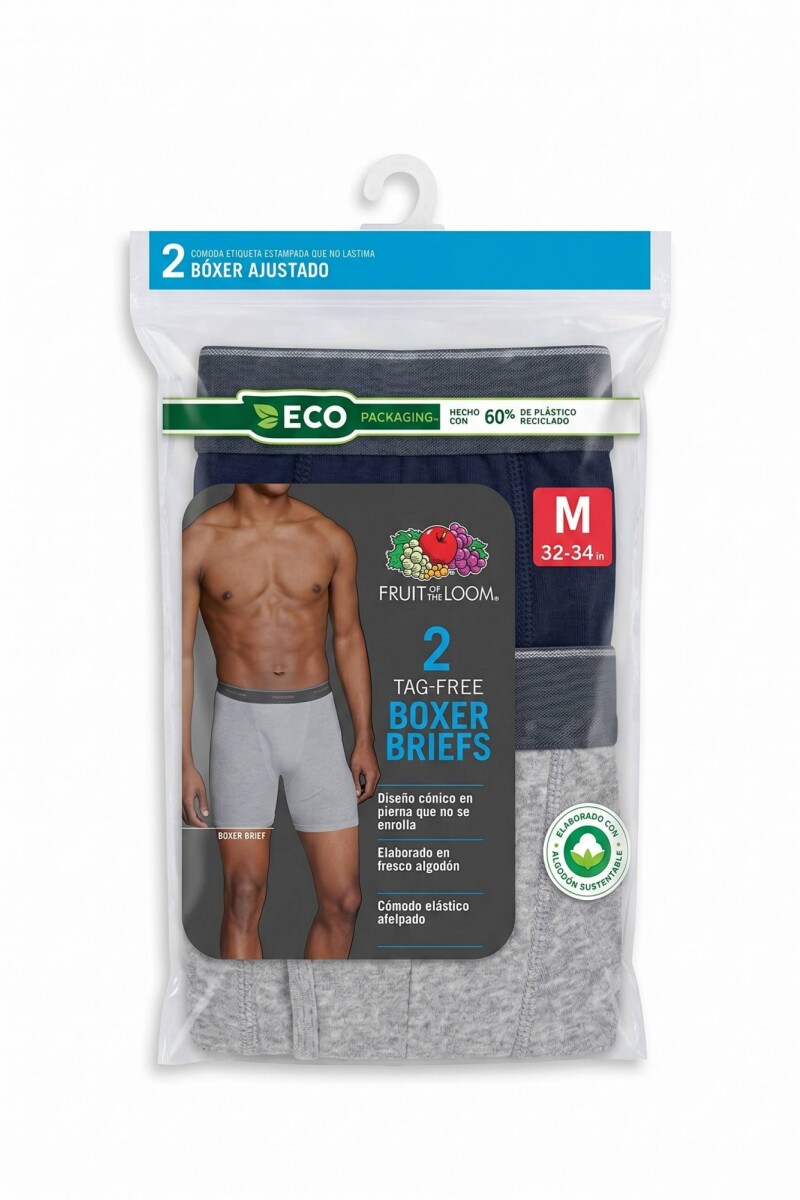 Pack x2 Boxer brief para caballero AZUL MARINO