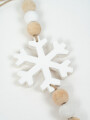 Deco Navidad Colgante Copo De Nieve De Madera Color Unico