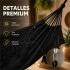 Hamaca Paraguaya Silla Colgante Reforzada Jardín Bolso Color Negro