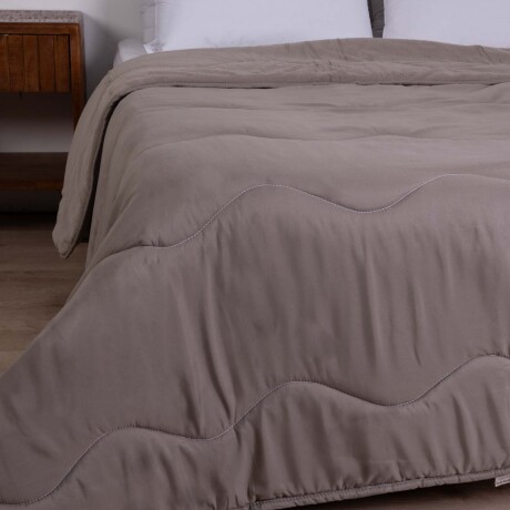 ACOLCHADO 1 PLAZA ALGODON NATURAL-BEIGE BLEND COMFORT CAQUI