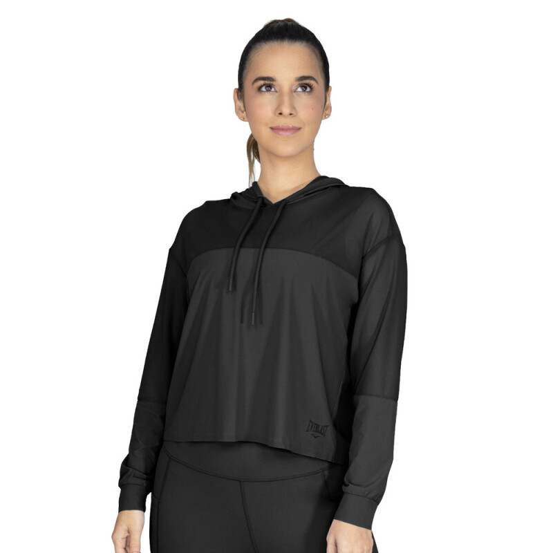 HOODIE FEM NYL/ELAST EVERLAST EOS BK W6 NEGRO